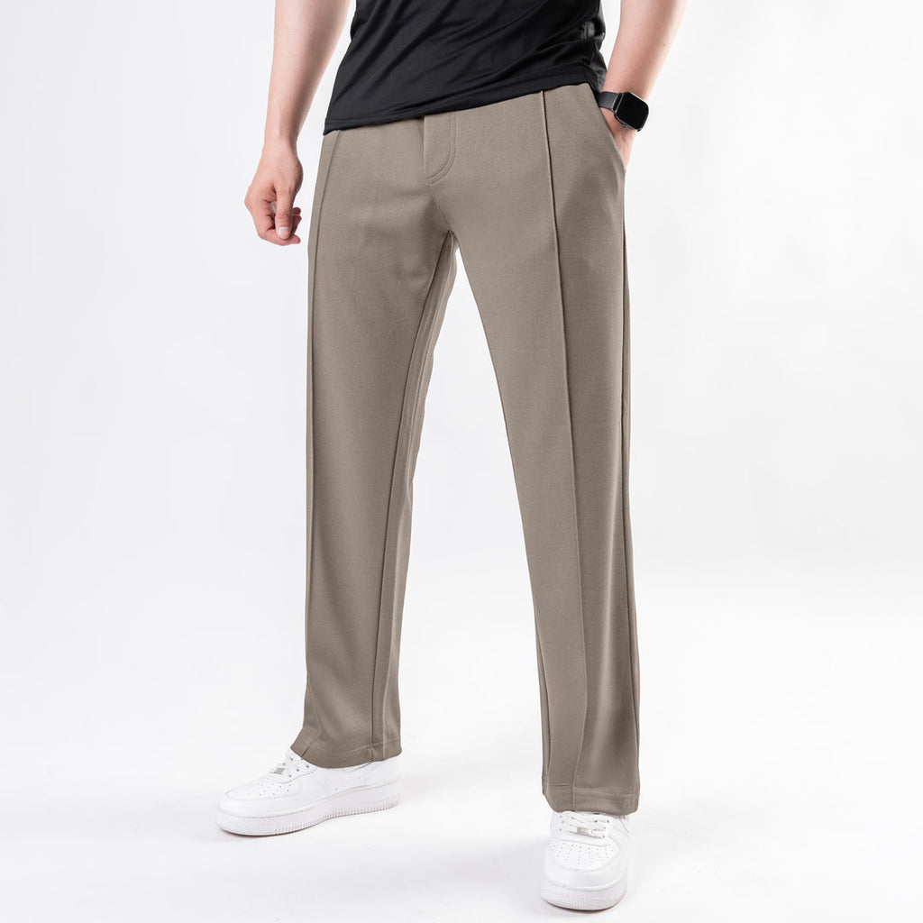 Beige Casual Chino Trousers
