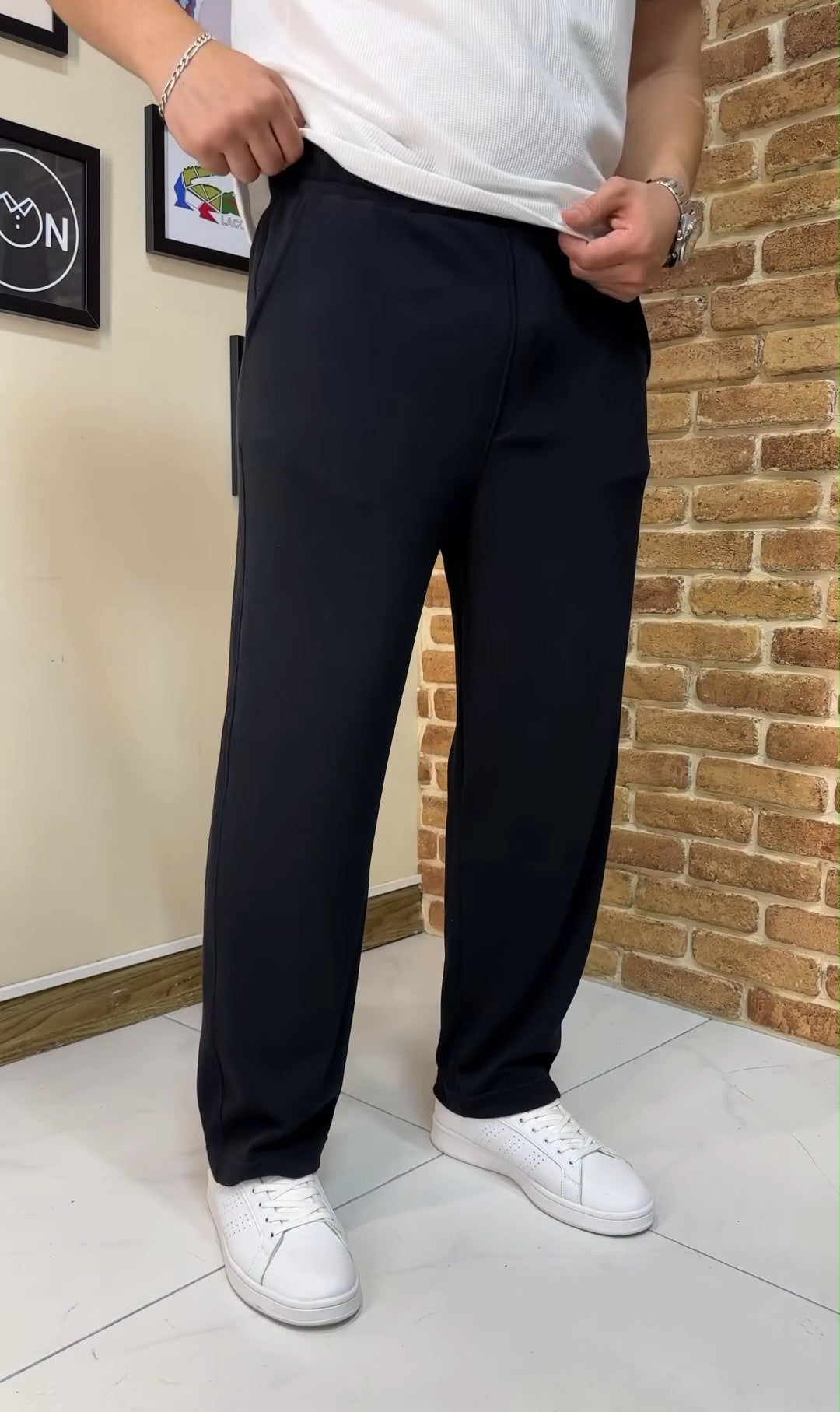 Men's Textured Knit Lounge Trousers