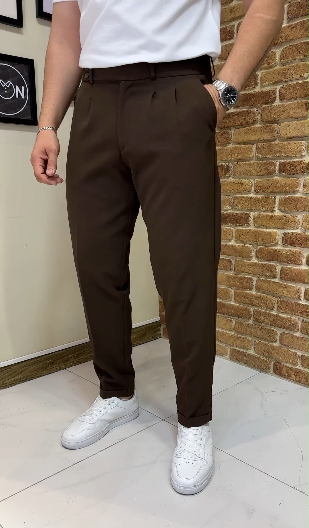 Men's Pleated Front Dress Trousers