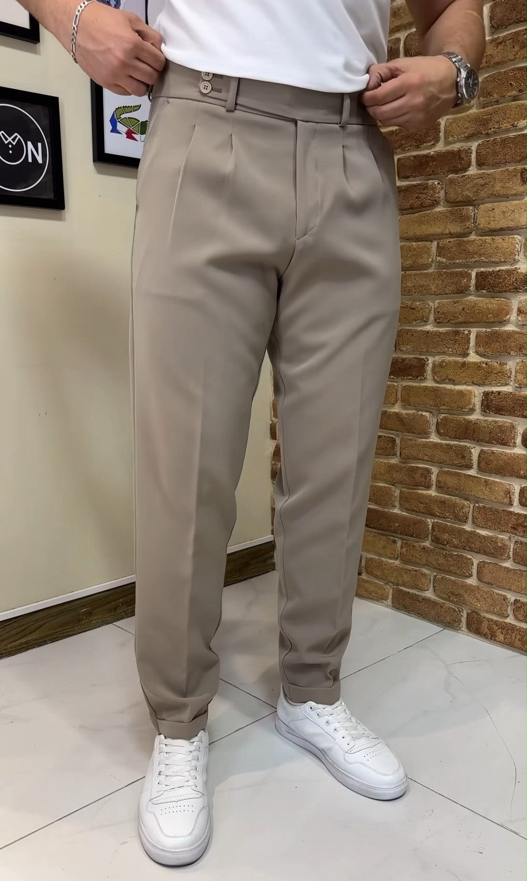 Men's Pleated Front Dress Trousers