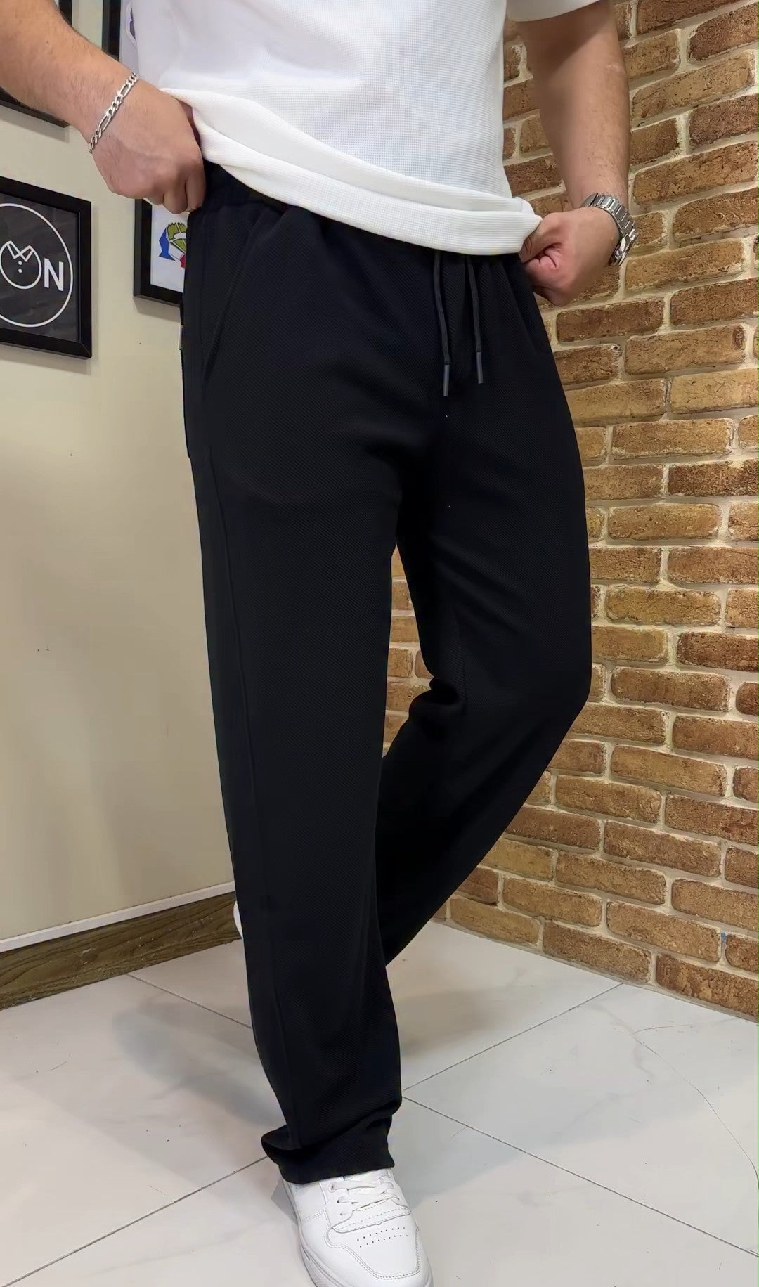 Title: Men's Classic Straight Fit Dress Trousers